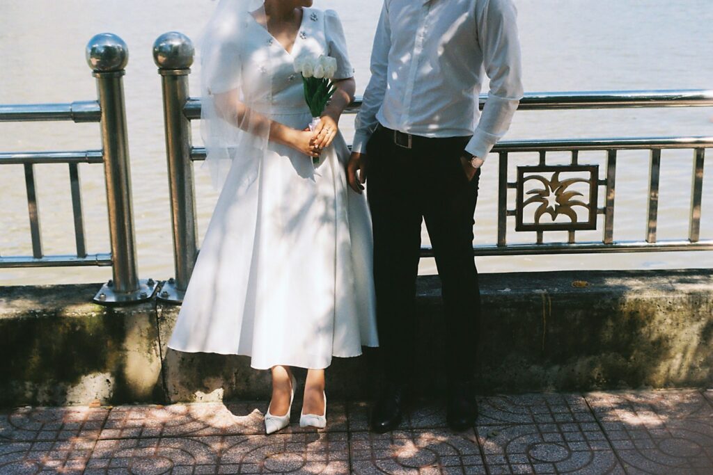 a man and a woman standing next to each other
